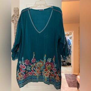 Johnny Was embroidered tunic